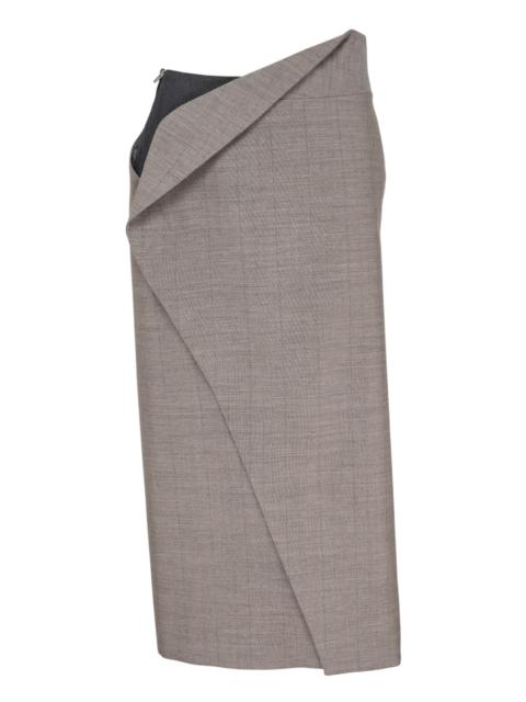 Jil Sander Subtle Check Wrap Skirt