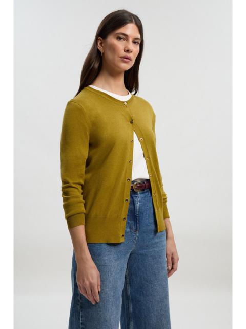 KAREN MILLEN Viscose Blend Popper Knitted Cardigan