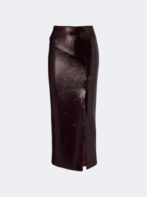 ROLAND MOURET Sequined midi skirt