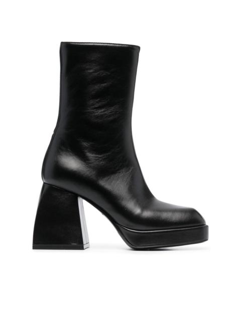 NODALETO block-heel leather boots