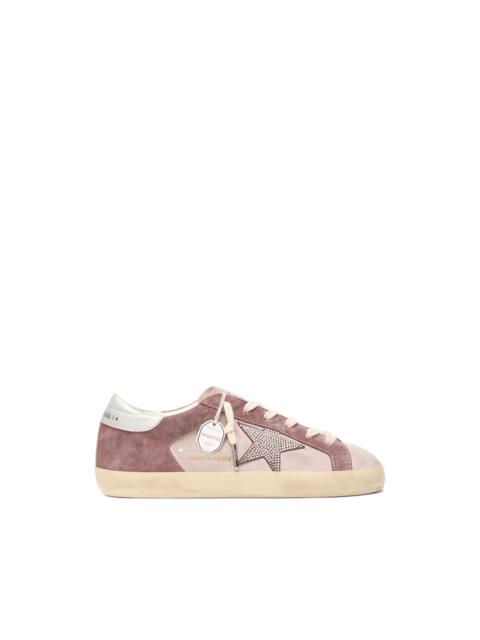 Golden Goose Super-star suede crystal glitter sneakers