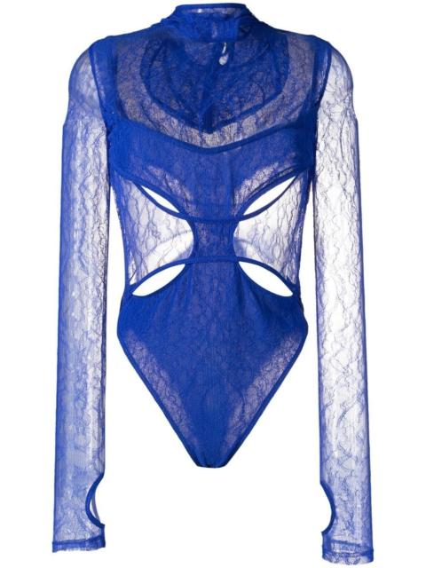 Dion Lee sheer lace masked bodysuit