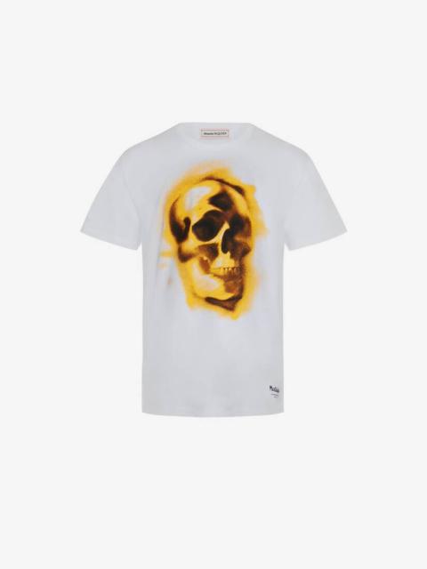 Alexander McQueen Men's Silhouette Skull T-shirt in White