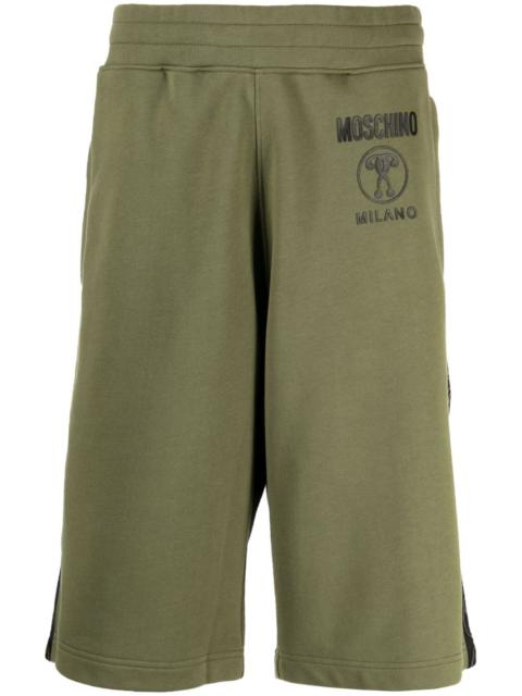 Moschino logo-print organic cotton track shorts