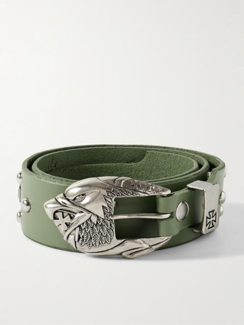 Enfants Riches Déprimés 4.5cm Eagle Petit Iron Cross Studded Leather Belt