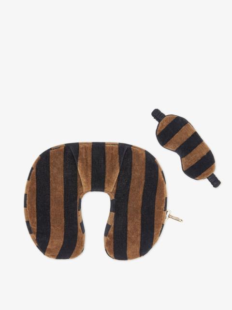 FENDI Brown terry cushion and mask