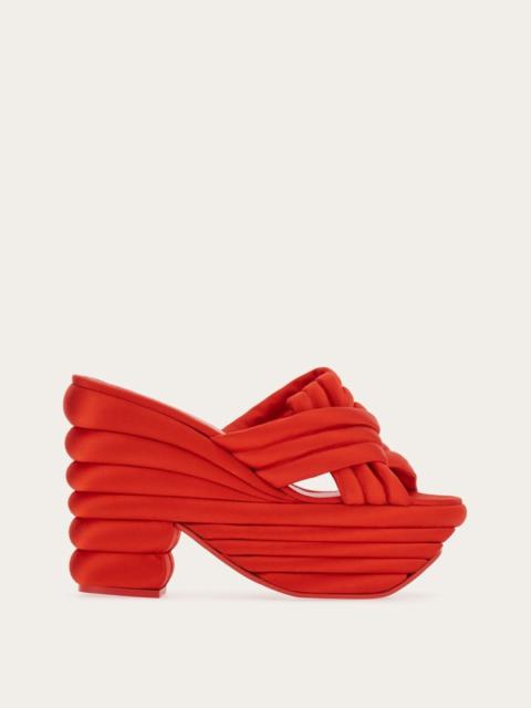FERRAGAMO SANDAL WITH SCULPTURAL PLATFORM