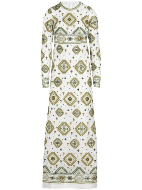 GIAMBATTISTA VALLI Tapisserie-print sequinned maxi dress