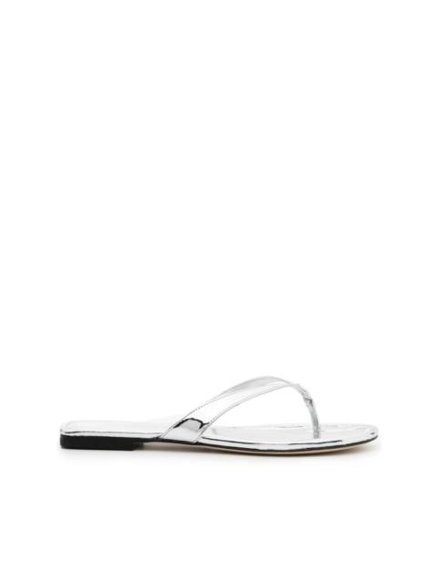 TORY BURCH logo-plaque laminated flip-flops