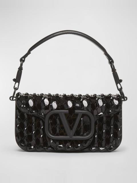 Loco Small VLOGO Sequined Shoulder Bag