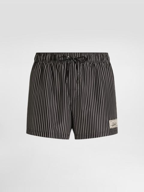 Dolce & Gabbana Stripe-print short swim boxers