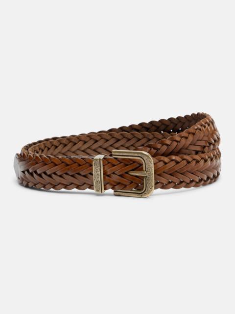 Etro Braided leather belt