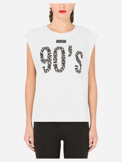 Jersey T-shirt with 90's print