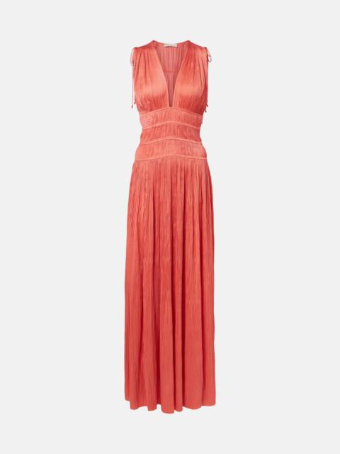 ULLA JOHNSON Tasneem plissé satin gown