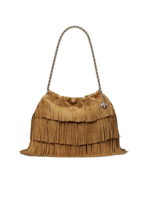 TORY BURCH Fleming suede tote bag