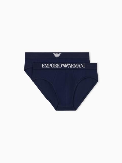 EMPORIO ARMANI 2-PACK REGULAR FIT BRIEF IN ENDURANCE COTTON JERSEY