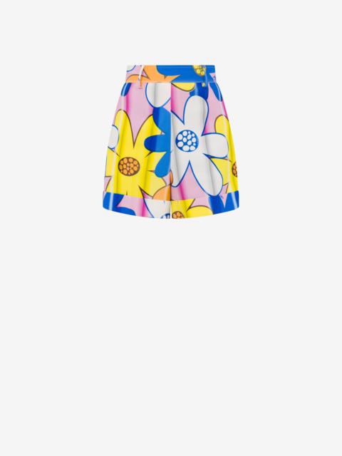 Moschino ALL-OVER FLOWERS SATIN SHORTS