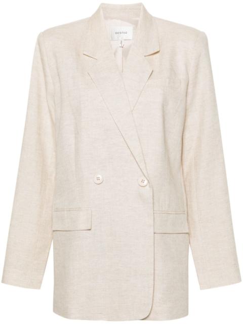 GESTUZ double-breasted lyocell-blend blazer
