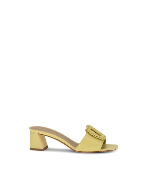 Santoni square-toe heeled sandals