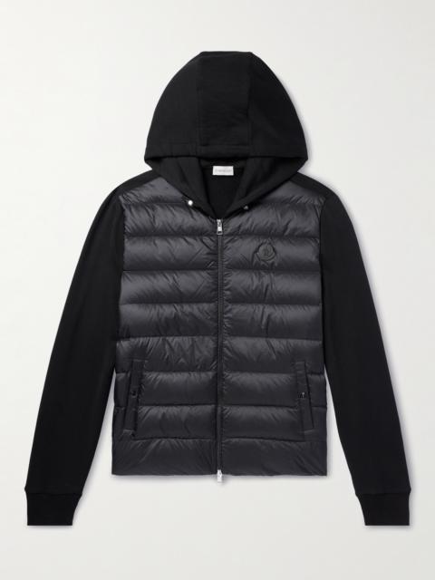 Moncler Cotton-Jersey and Quilted Shell Down Jacket