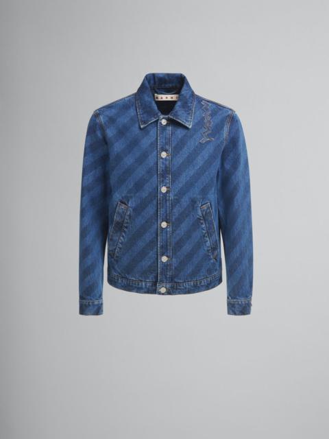 Marni BLUE STRIPED DENIM JACKET