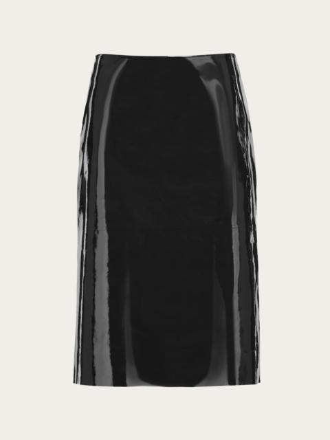 FERRAGAMO Patent leather pencil skirt