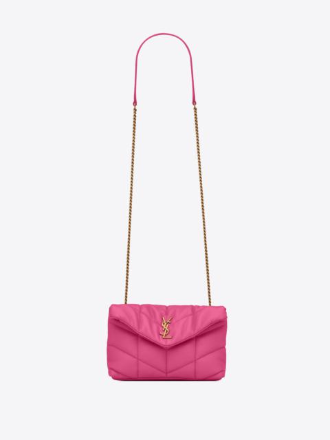 SAINT LAURENT puffer toy bag in quilted lambskin