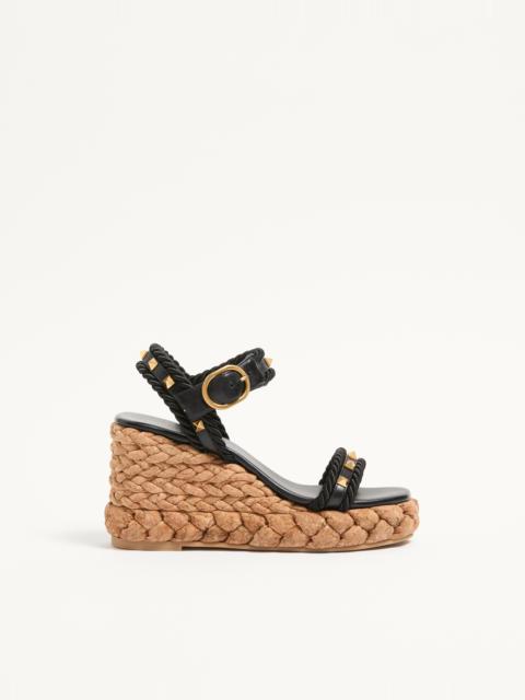 Valentino ROCKSTUD WEDGE IN CALFSKIN 100MM