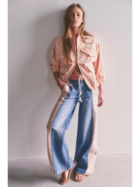 FREE PEOPLE We The Free Slow Tides Wide-Leg Jeans