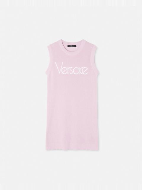 VERSACE 1978 Re-Edition Logo Knit Mini Dress