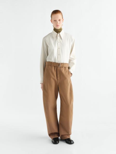 Lemaire TWISTED BELTED PANTS IN DYED HEAVY BROKEN TWILL
