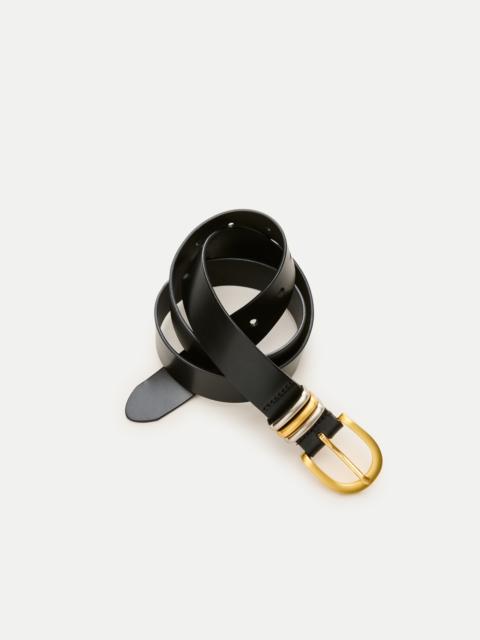 J.CREW Mixed-metal belt in Italian leather
