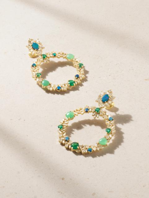 SUZANNE KALAN 18-karat Gold Multi-stone Earrings