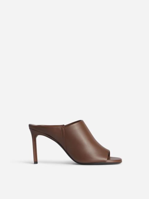 CO Open Toe Heeled Mule in Smooth Leather