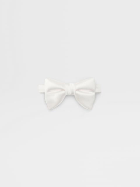 ZEGNA WHITE SILK BOWTIE