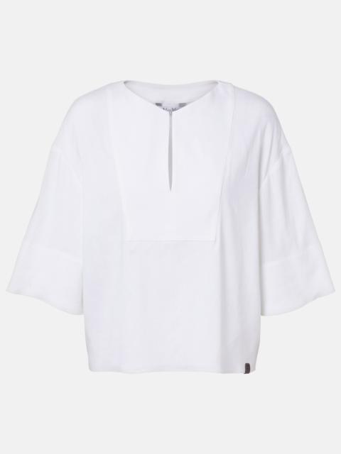 Max Mara Sospiro linen-blend top