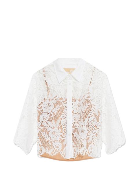 MICHAEL KORS lace button shirt