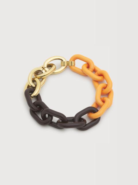 Marni ORANGE AND BROWN RESIN CHAIN NECKLACE