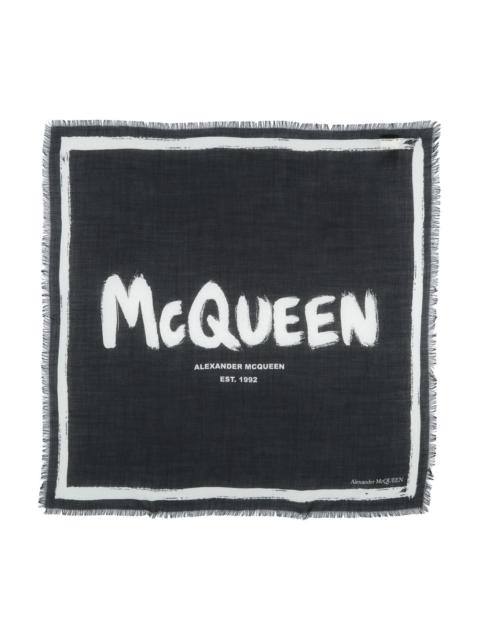 Alexander McQueen Black Men's Scarves And Foulards