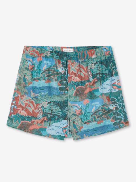 Derek Rose Men's Modern Fit Boxers Ledbury 59 Cotton Batiste Multi