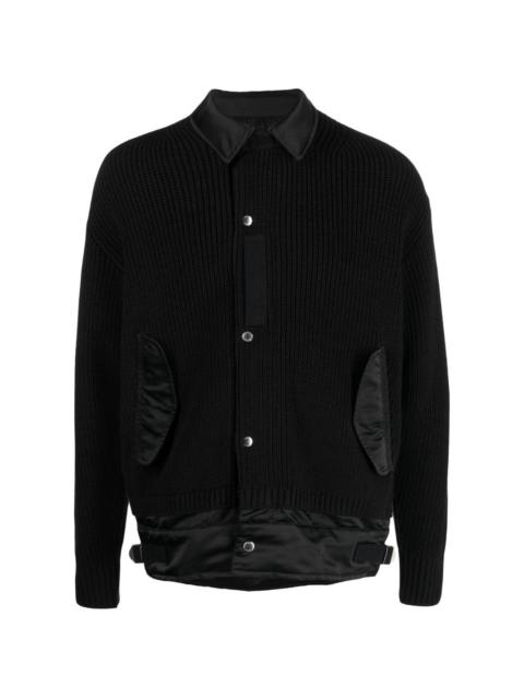 knitted shirt jacket