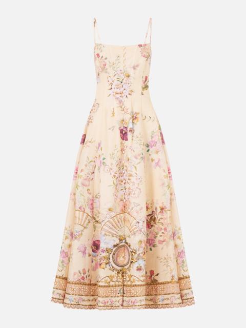 CAMILLA CORSET DRESS WITH LONG FLARED SKIRT