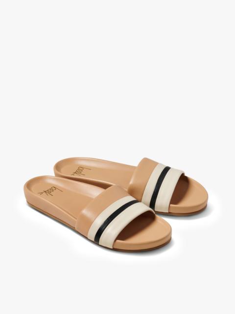 beek Gallito Stripe Leather Slide Sandal
