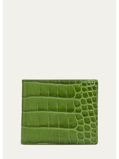 TOM FORD Men's Croc-Effect Leather T-Line Bifold Wallet