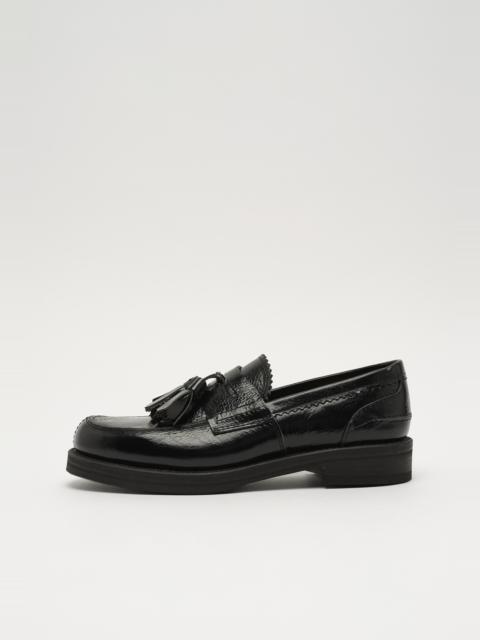 Our Legacy Tassel Loafer Black Cracked Patent Leather