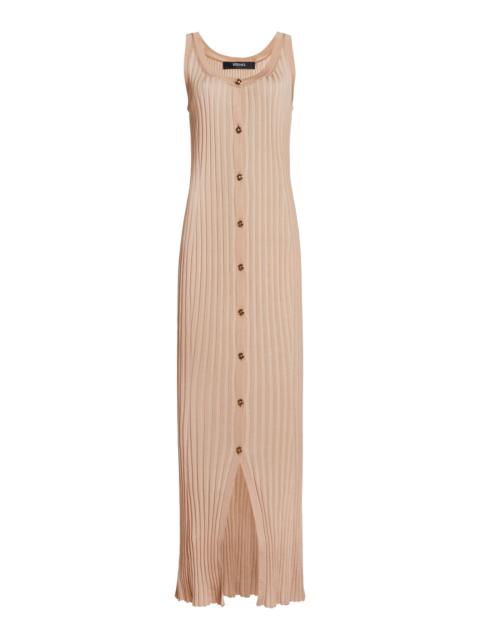 VERSACE Knit Maxi Dress neutral