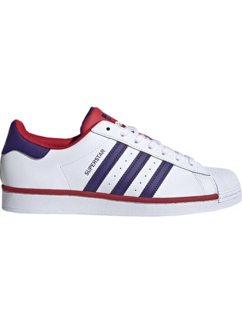 adidas Superstar White Purple Scarlet