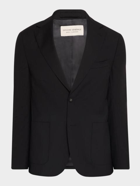 OFFICINE GÉNÉRALE Men's Arthus Wool Single-Breasted Sport Coat