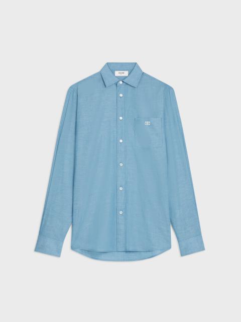 CELINE loose carnaby shirt in chambray cotton