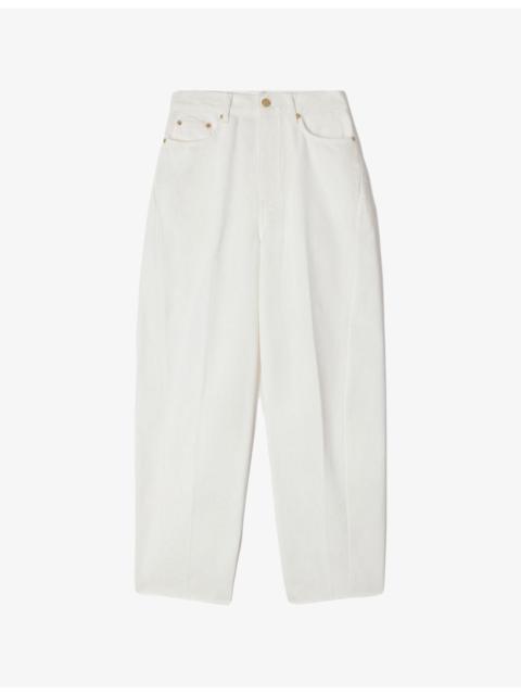 Sandro Barrel-Leg High-Rise Jeans
